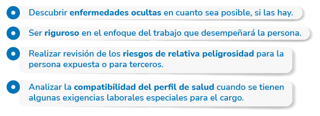 objetivo de los exámenes médicos ocupacionales